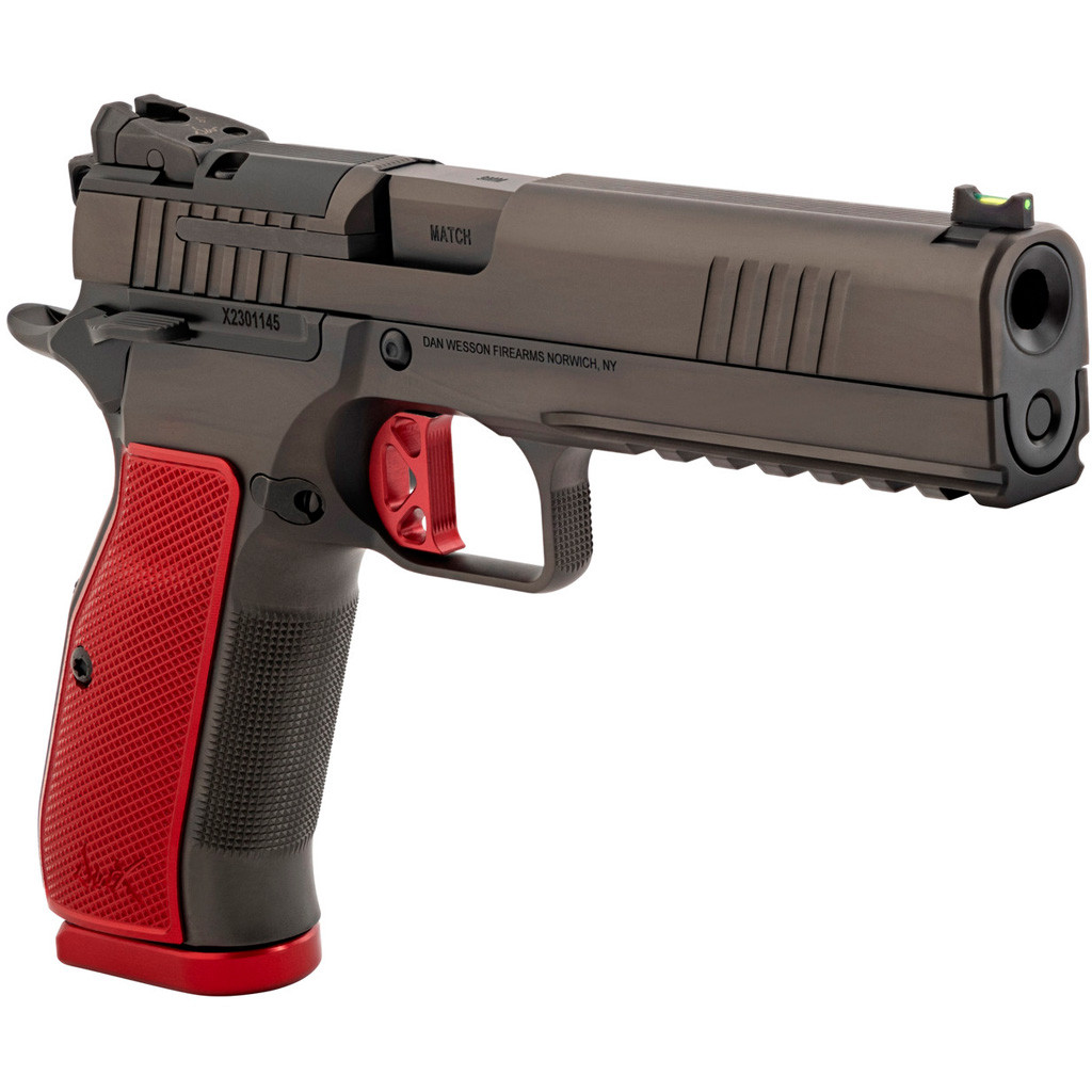 226774957__84366 CZ‑USA Dan Wesson DWX Pistol 19‑round black with red grips and trigger