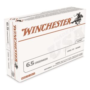 500 Rounds Of Winchester White Box, 6.5mm Creedmoor, Open Tip, 125 Grain