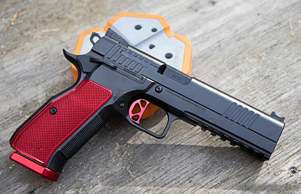 DWX-1-3 CZ‑USA Dan Wesson DWX Pistol 19‑round black with red grips and trigger