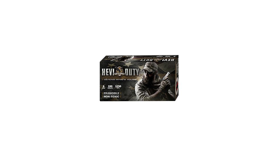 HEVI-Shot HEVI-Duty Centerfire Loaded Cartridges 9mm 100 Grain