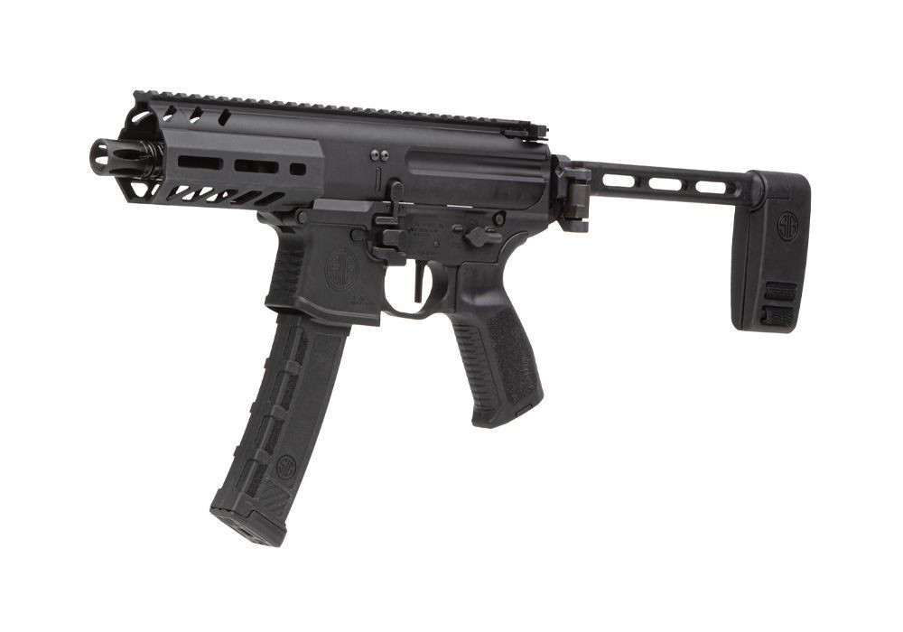 mpx-k-hero-left__97325 SIG Sauer MPX K Pistol 9mm Luger 4.5″ barrel with PCP folding brace 30‑round polymer black