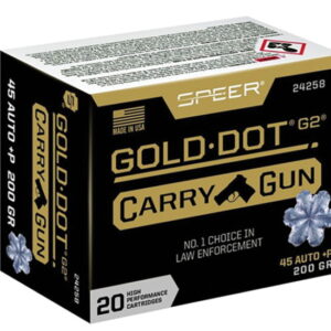 Speer Gold Dot .45 ACP +P 200 grain Gold Dot Hollow Point