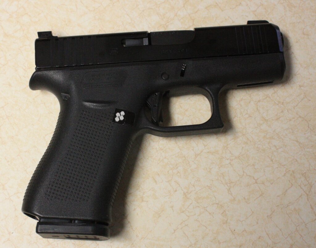 Buy Glock 43X 9mm pistol online featuring Trijicon HD night sights, upgraded OverWatch trigger, Shield Arms 15 round magazines, and premium concealed carry performance.