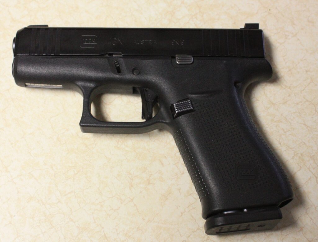 Buy Glock 43X 9mm pistol online featuring Trijicon HD night sights, upgraded OverWatch trigger, Shield Arms 15 round magazines, and premium concealed carry performance.