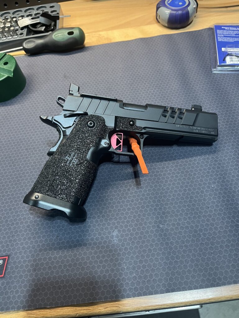 Buy MAC 9 DS-D Comp 2011 9mm pistol online featuring upgraded recoil system, tactical competition performance, enhanced trigger upgrades, and compensated slide design.