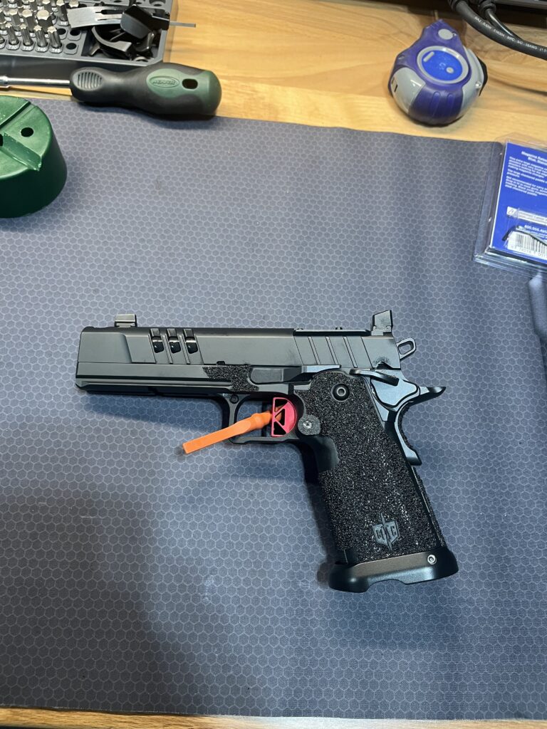 Buy MAC 9 DS-D Comp 2011 9mm pistol online featuring upgraded recoil system, tactical competition performance, enhanced trigger upgrades, and compensated slide design.